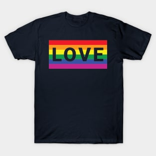 Love wit rainbow flag. LGBT flag T-Shirt